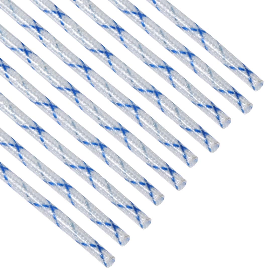 10 PCS 1.5mm Dia Electrical Wire Fiberglass Insulating Sleeving 99.5cm