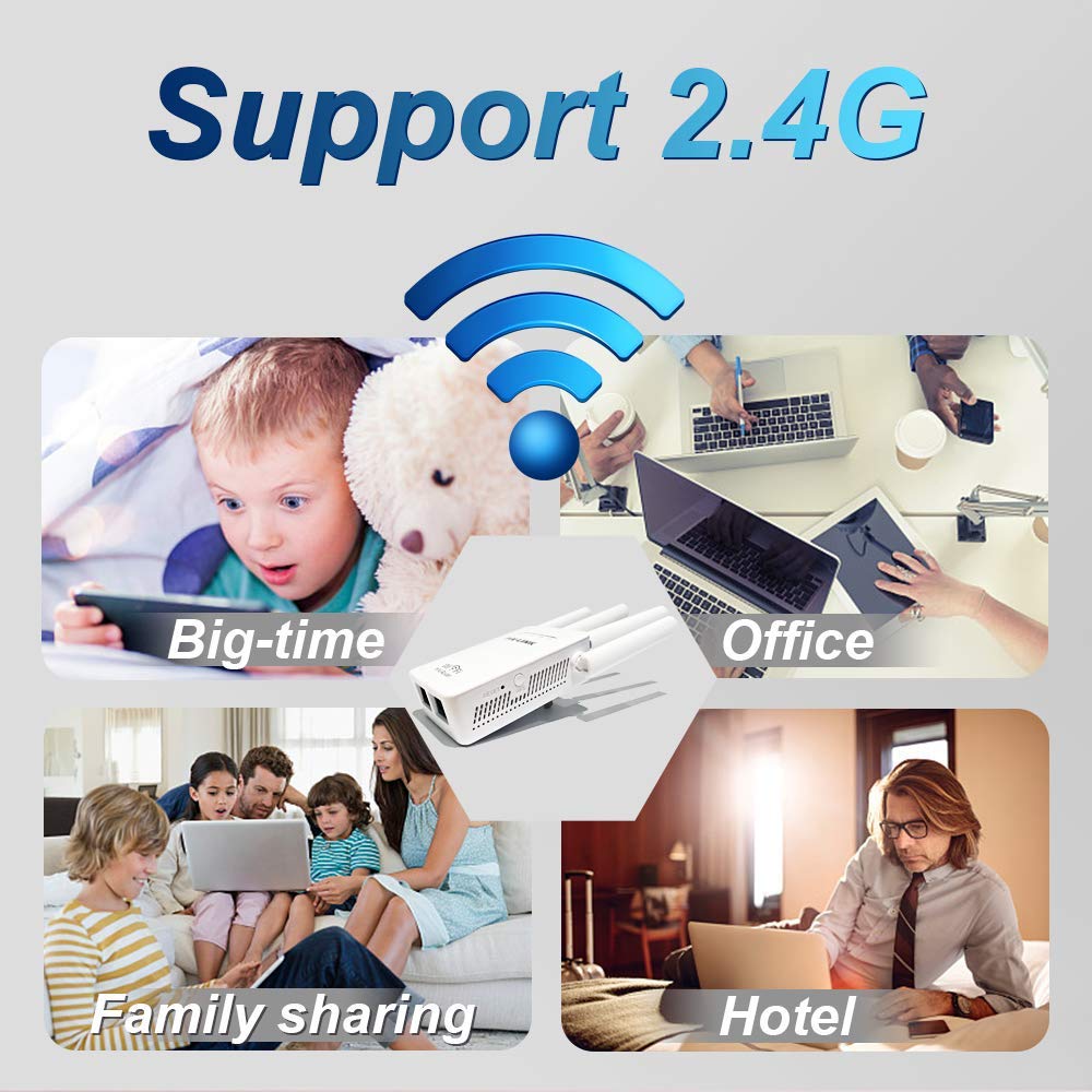 Wifi Range Extender 4 Antennas Strong Signal Booster 300mbps 2.4ghz Wireless Repeater High Coverage