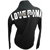 Victoria's Secret Pink Fleece High Cowl Neck Pullover Sweater Color Black Size X-Small New