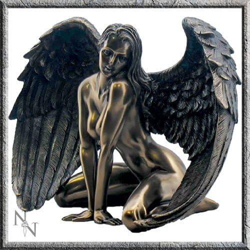 Bronze Effect Seductive Angel Female Figurine 17.5 cm