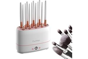 PUNKTEN Makeup Brush And Sponges Dryer Machine, Drying 12pcs Makeup Brushes,2pcs Sponges Or Powder Puff AT The Same Time,Baked Slowly At Constant Temperature Without Hurting The Bristles,USB Charge(Type-C)