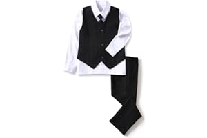 YuanLu Boys Suit Dress Clothes Ring Bearer Outfit Homecoming Dresses Boy Vest and Pants Set for Kids Wedding Tuxedo Suits