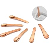 Tekson 6 PCS Metal Cosmetic Skincare Spatula, Mini Makeup Scoop for Cream | Small mask face reusable spoons, for cream, lotions, moisturizers, facial cream applicator (Rose Gold)