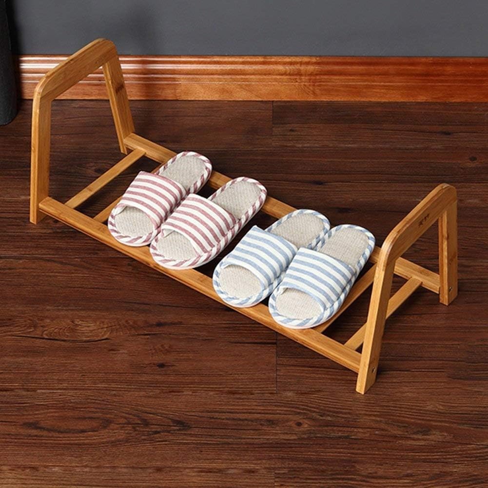 CCLLA Stapelbarer Schuhregal Bambus-Lagerregal 1 Bis 10-lagiger