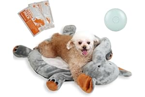 WEOK Heartbeat Puppy Toy with Heat Packs for Pets,Dog Heartbeat Toy for Separation Anxiety Relief Behavioral Training Aid Toy, Heartbeat Stuffed Animal for Puppy Calming Aid Behavioral Aid