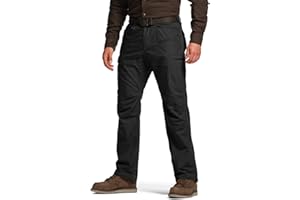 CQR Men's Winter Tactical Cargo Pants, Thermal Fleece Lined Outdoor Snow Ski Hiking Work