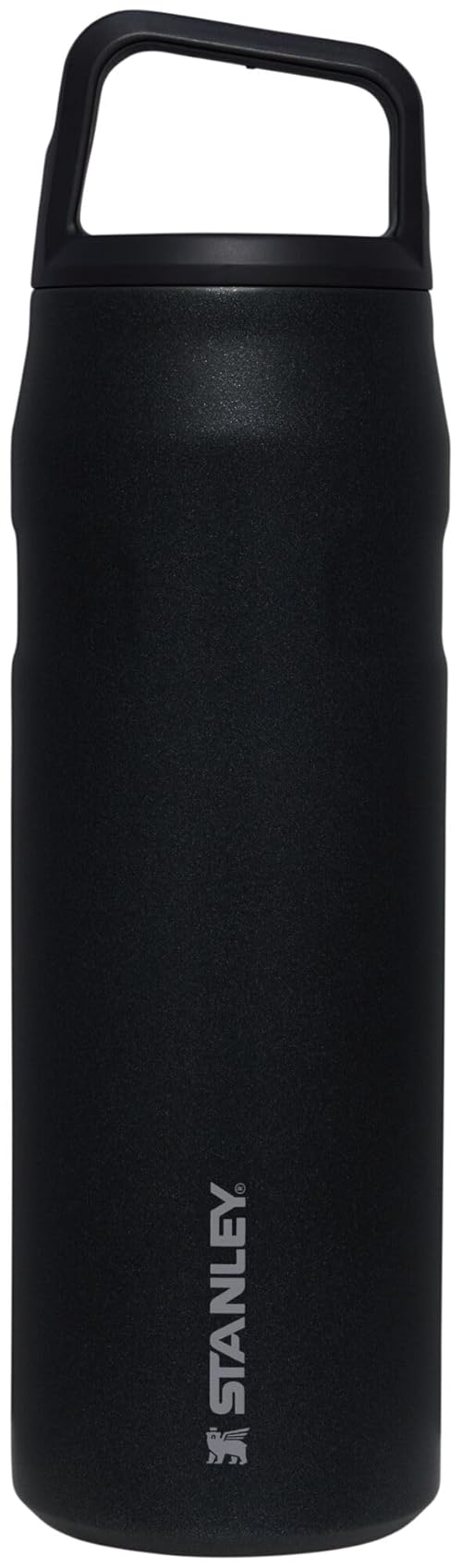 Stanley IceFlow Cap and Carry Water Bottle 24 oz | Wide Mouth Twist Lid | Lightweight and Leakproof for Travel and Sports | Insulated Stainless Steel | BPA-Free | Black Glimmer