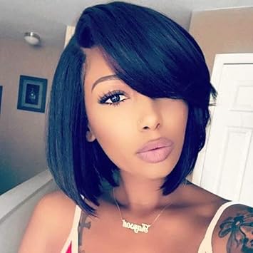 Amazon Com Jnm Hair Human Hair Wigs Bob Style Glueless