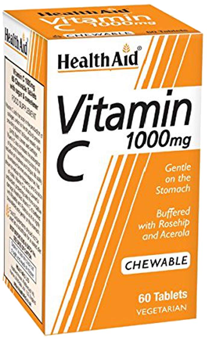 HealthAid Vitamin C 1000mg - Chewable - 60 Vegetarian Tablets