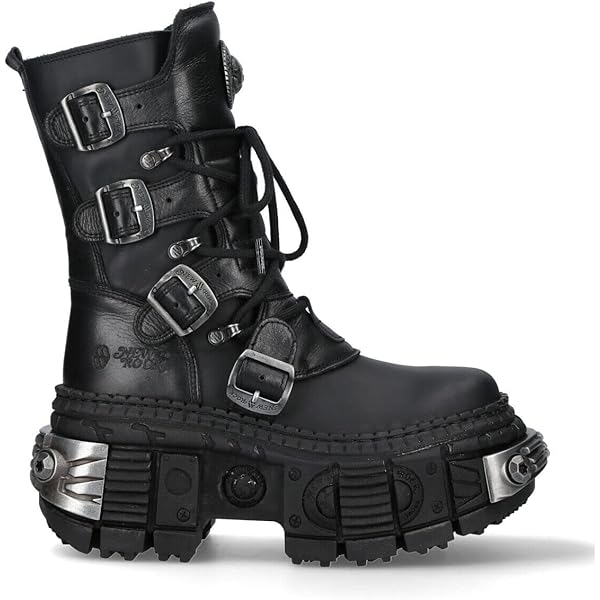 New Rock ブラック Amazon.com | New Rock Boots WALL1473-S3 Mens Metallic Black