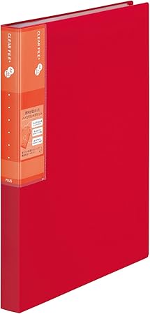 Amazon Co Jp プラス ファイル スーパーエコノミー クリアファイル 40ポケット レッド 75 873 文房具 オフィス用品