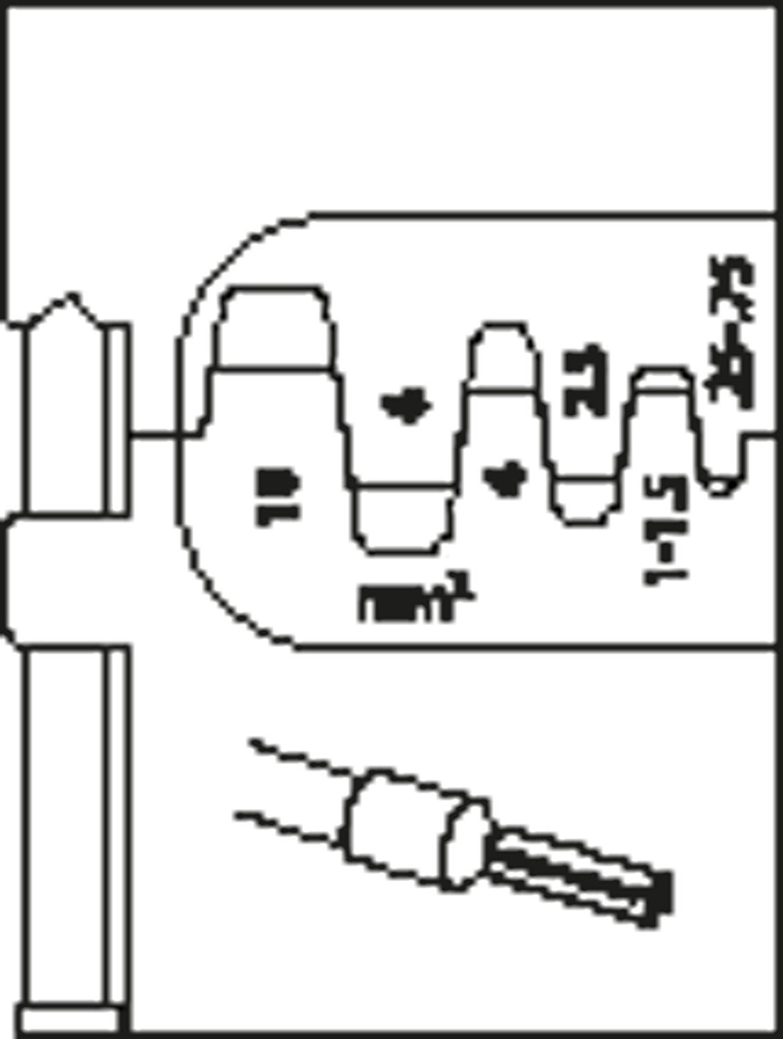 GEDORE Module Insert for Wire end ferrules 0.25-10 mm, 1 piece, 8140-06
