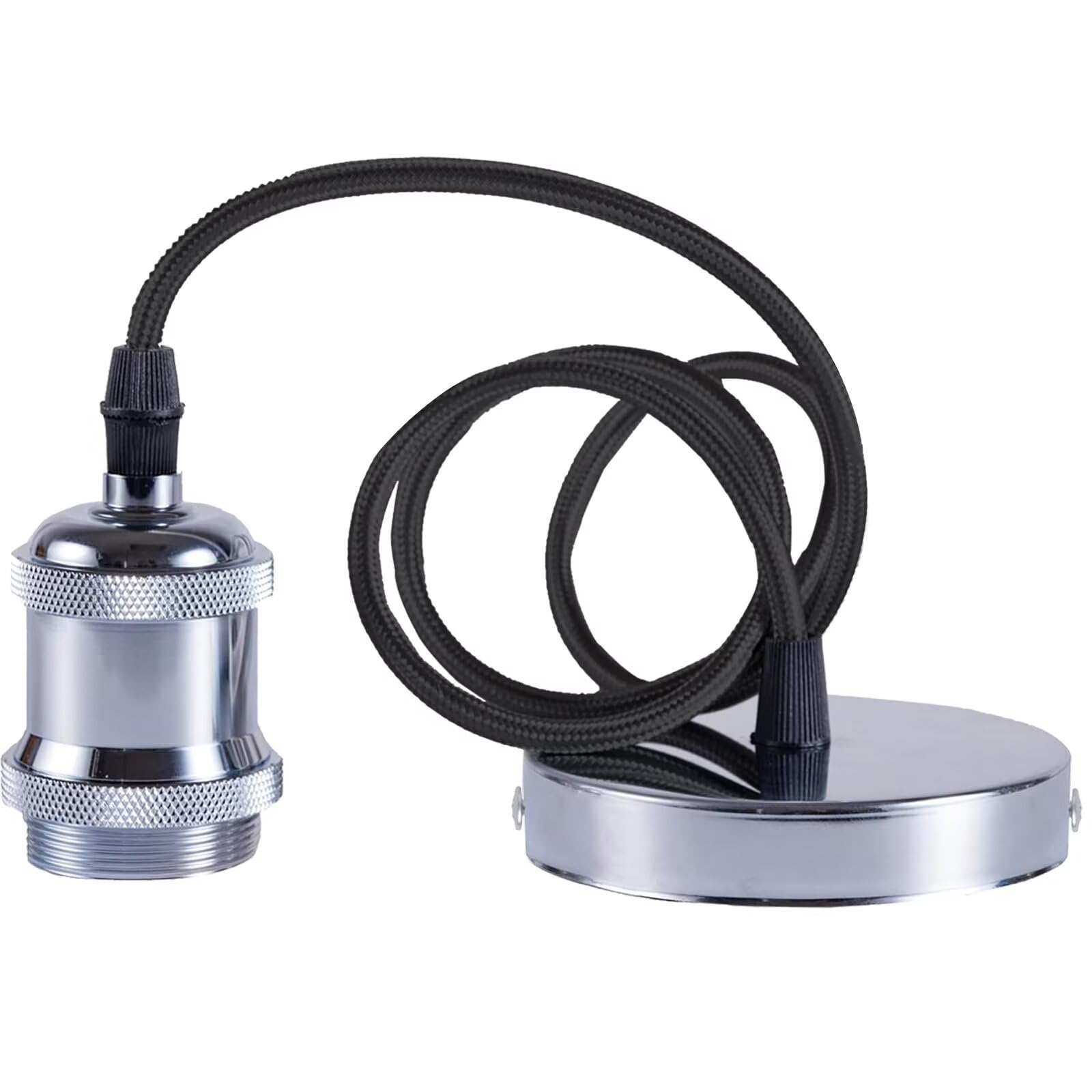 Yexati Ceiling Pendant Light Fitting, Light Fittings Ceilings,Vintage Ceiling Pendant E27 Lamp Holder Braided Light Fitting, Suitable for Kitchen Island, Home, Bar DIY