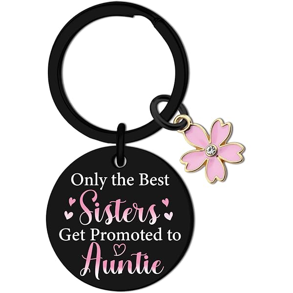 thumbnail image 2 of Aunt And Niece Keychain – Stainless Steel Love Heart Jewelry, Gift For Niece From Aunt 2 of 6