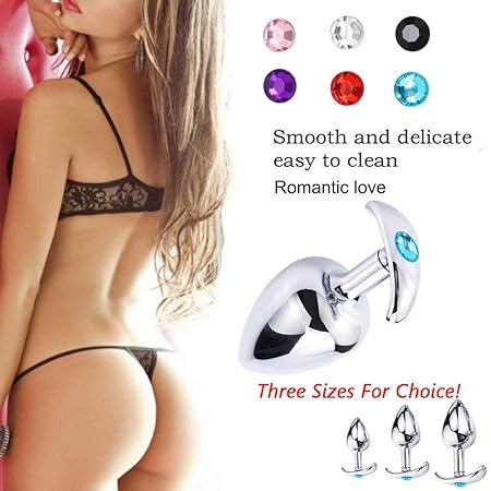 Mitlfuny Sex Spielzeug Schmuck Anal Butt Plug Anal Buttplug Hook Mit Bunt Kristall Stahl Metall AnfäNger Masturbation SM Sex 