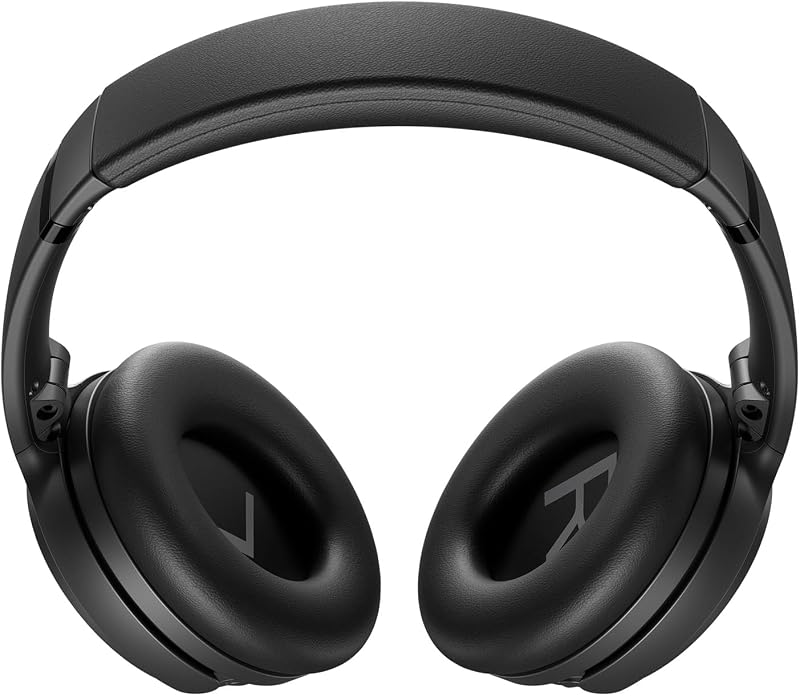 Fones de ouvido sem fio bose quietcomfort soft case com cancelamento de ruído, fones de ouvido com bluetooth com até 24 horas de duração da bateria, com soft case, preto (preto)