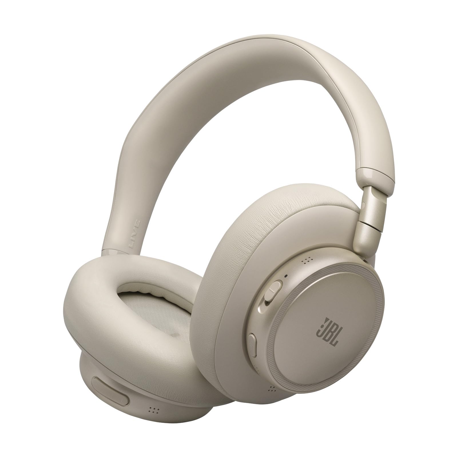 JBL Live 780NC Cuffie Over‑Ear Bluetooth Wireless con Cancellazione Adattiva del Rumore, Smart Ambient, Connessione Multipoint, Personi-Fi 3.0, fino a 80 Ore di Autonomia, Beige