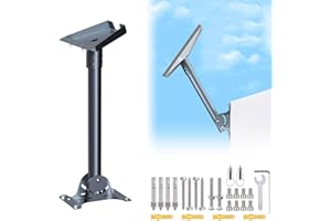 FIUTY for Starlink Gen 3 Roof Mount, Aluminum Alloy Starlink Standard V3 Mounting Kit with Starlink Gen 3 Pipe Adapter, Angle Adjustable (Straight)