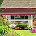 Outsunny 10' x 8' Retractable Awning, Patio Awnings, Sunshade Shelter w/Manual Crank Handle, UV & Water-Resistant Fabric and Aluminum Frame for Deck, Balcony, Yard, Wine Red
