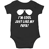 AW Fashions I'm Cool Just Like My Papa Baby Bodysuit Funny Cute Adorable Infant Romper Outfit Boys Girls
