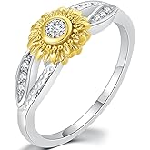 Jude Jewelers Stainless Steel Hammered Sun Flower Style Wedding Engagement Statement Promise Anniversary Holiday Ring