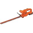 BLACK+DECKER 20V MAX Hedge Trimmer, Cordless, 18 inch Blade, Reduced Vibration, Battery and Charger Included (LHT218C1)