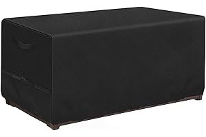 Kovshuiwe Patio Deck Box Storage Cover 63"L x 30"W x 28"H for 150-230 Gallon Box, Heavy Duty 600D Polyester Oxford, Tear Resistant Rectangular Fire Pit Table Covers, Rectangular Storage Bench Covers