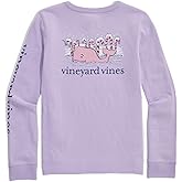 Vineyard Vines Girls Girls' Candy Cane Narwhal Long-Sleeve Pocket Tee