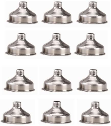 6 Embudos De Acero Inoxidable Para Aceites Esenciales - Altos Y Cortos - Set Profesional