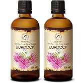 AROMATIKA Burdock Root Oil set 2 x 3.4 Fl Oz - 6.8 Fl Oz - 100% Pure & Natural - Arctium Lappa for Hair & Scalp - Carrier Oil for Nails - Skin - Lips - Face & Body Care