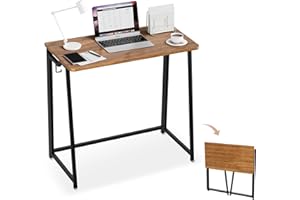 Folding Desk Small Foldable Desk for Small Space, 31.5 Inches Writing Computer Desks in Study, Home Office Foldable Office De