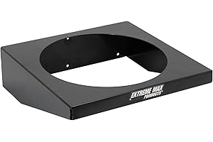 Extreme Max 5001.6729 Aluminum 5-Gallon Bucket Bracket for Race Trailer, Garage, Shop, Enclosed Trailer, Toy Hauler - Black