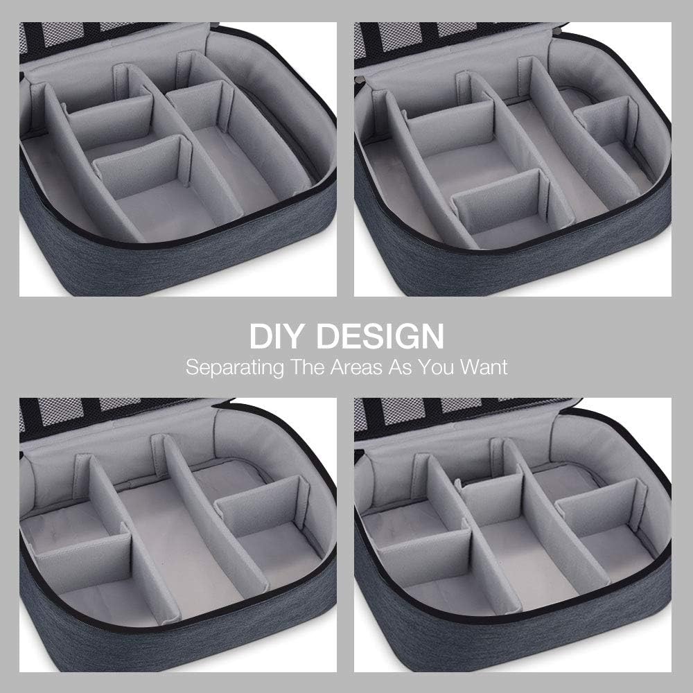 Video Projector Case TYCKA Protective Projector Organizer Bag Shockproof Projector Carrying Case with DIY Dividers 2 Pack Accessories Storage Pockets for Projector Device (12,2 x 9,5 x 3,5 inch): Electronics
