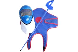 DJJYCTNM 3 Piece Sabre Fencing Starter Set, Fencing Equipment for Children's Fencing Training with Bendable Fencing Sabre, Pr