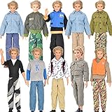 E-TING 3 Set Long Sleeve Shirt Outfit Clothes Trousers For Ken Dolls