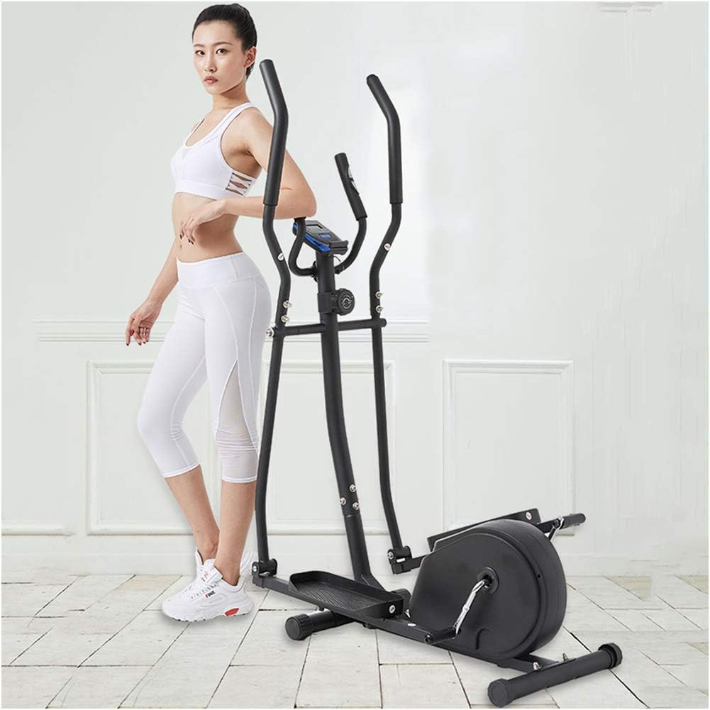 TXDWYF Oliptical Machine/Compact Elliptical Machine/Indoor Cycling Bike/Exercise Equipment For Home Elliptical w/LCD Monitor/Manual Treadmill / 440 LB Max Weight