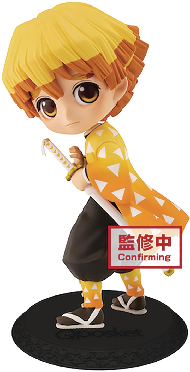 Banpresto Demon Slayer Kimetsu no Yaiba Q Posket Mini Figure Zenitsu Agatsuma Ver. A 14 cm