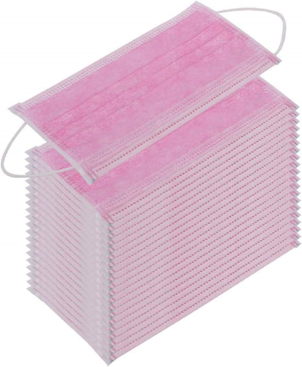 CMJ 10 x Pink Disposable Surgical Face Masks with Ear Loops Earloops Anti Virus Flu Holiday Travel