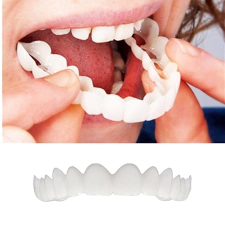 XXYsm Zahnersatz Dental Provisorischer Zahnprothese Veneer für Oberkiefer Kosmetische Zähne Sofortiges Lächeln Zähne Whitenin