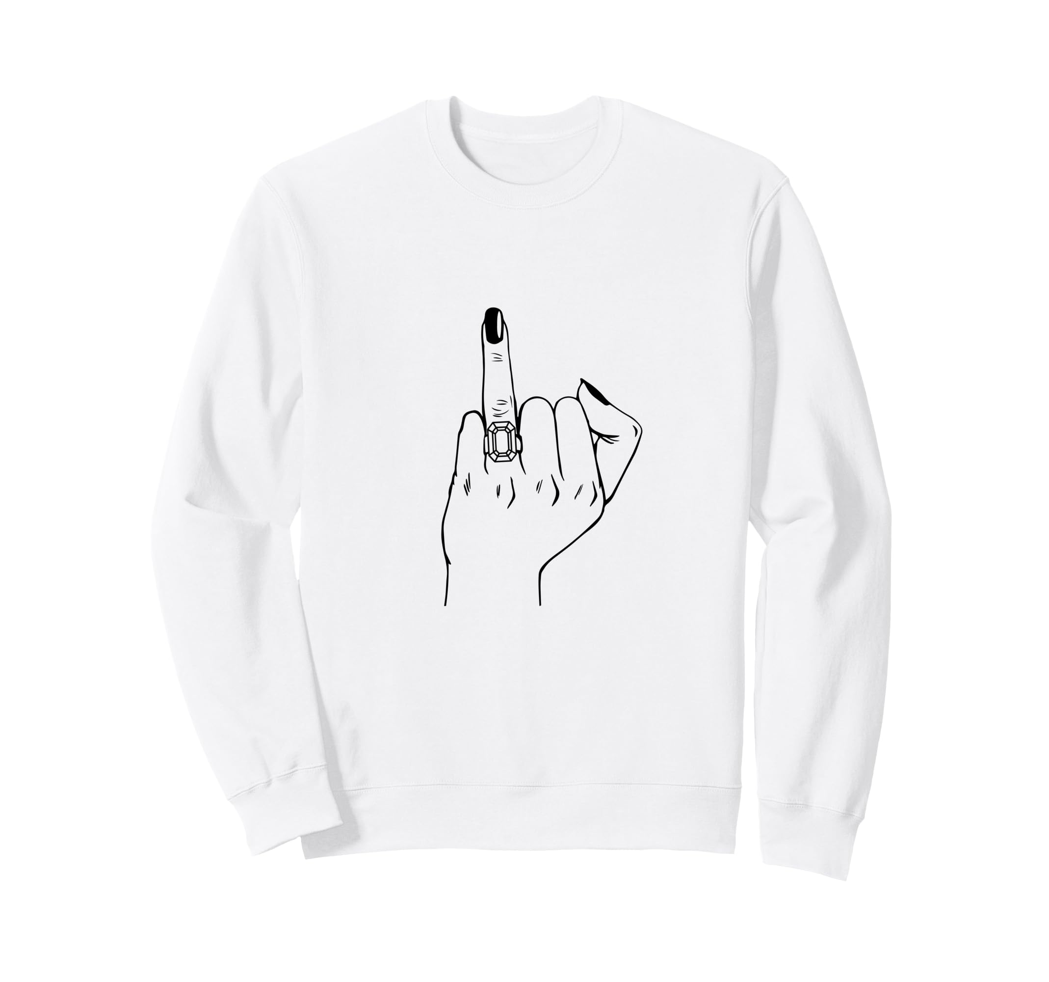 Finger Engagement Ring, Wedding Honeymoon Bachelorette Bride Sweatshirt