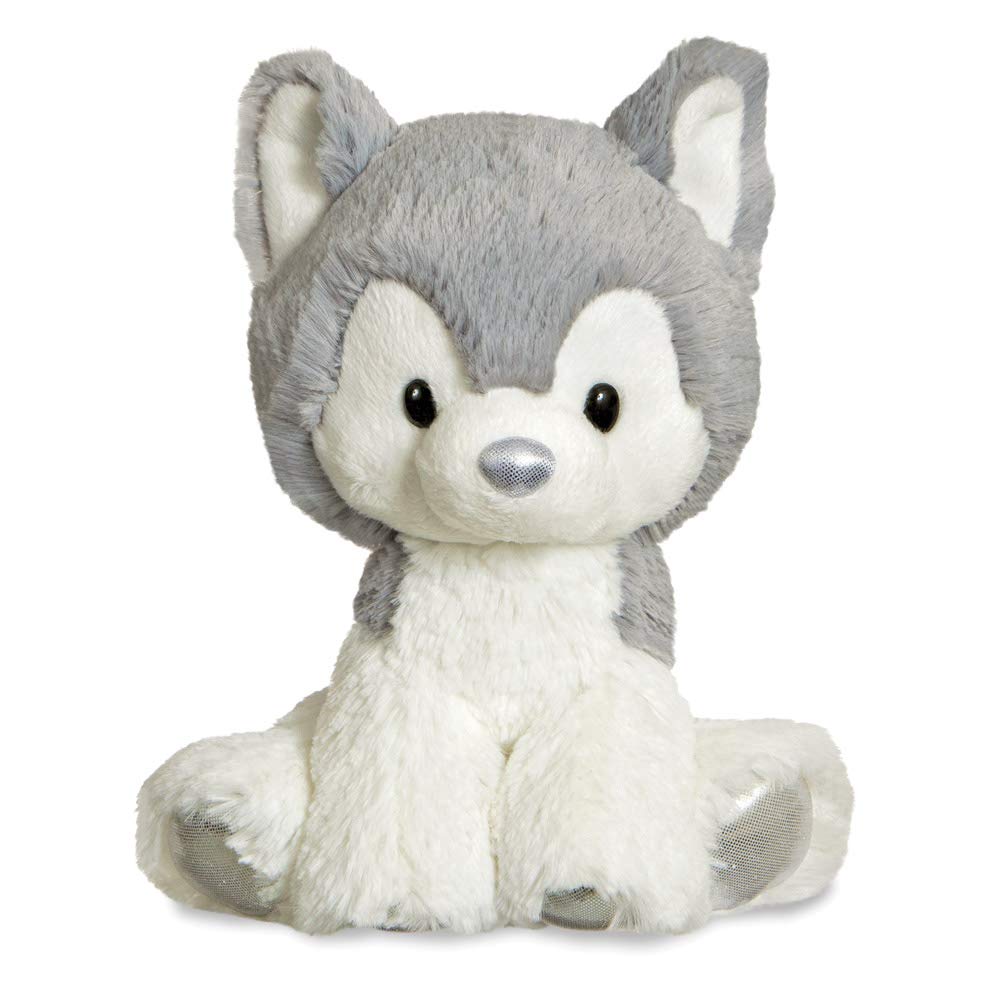 Aurora, 61356, Glitzy Tots Husky Dog, 8In, Soft Toy, Grey & White