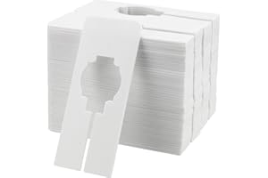 KEILEOHO 100 Pack 5 x 2 Inches Plastic Clothing Rack Dividers, Rectangular Closet Dividers, Blank Hanger Dividers Tags for Cl