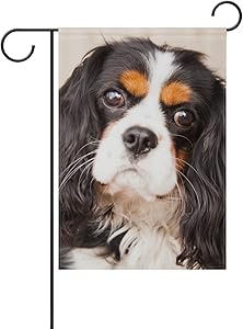 Hokkien BlueViper Puppy Cavalier King Charles Spaniel Garden Flag Double Sided 12 x 18 Inch, Yard Flags, Decorative Small Garden Flags, Outdoor Lawn and Garden Décor