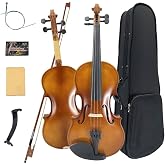 ModouString 4/4 Violin for Beginners &amp; Adults, Full Size Solid Wood with Matte Finish, Complete Kit with Case &amp; Brazilwood Bow
