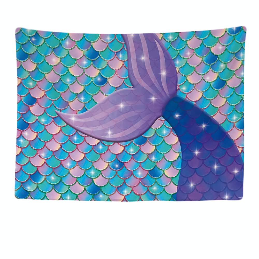 Ulticool Mermaid Tail - Blanket - 200 x 150 cm - Large Wall Tapestry - Poster - Decoration - Gift for Girls and Boys — image 1