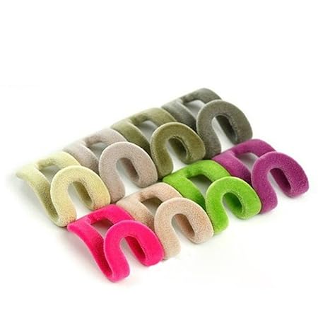 10Pcs Anti-Rutsch Beflockung Kleiderbügel Haken Halter ( zufallige Farbe )