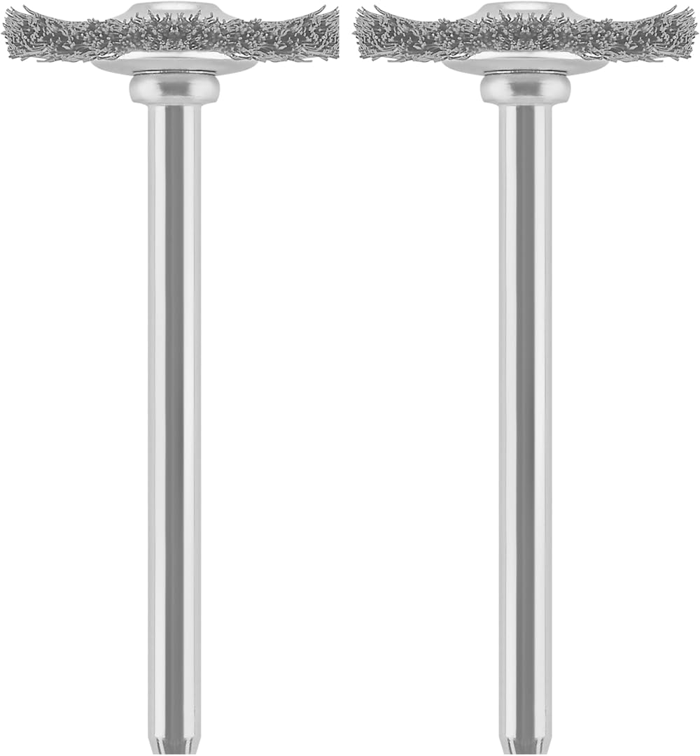 Dremel 428 Carbon Steel Brush Set, 19 mm, 2 Brushes for Rust Removal