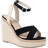 Soda Women's Ankle Strap Espadrille Platform Wedge Sandals