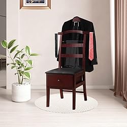 MLIKYRGK Wooden Suit Valet Stand with Contour