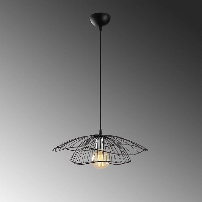 Vintage Wire Cage Lampshade – E27 Pendant Ceiling Light Shade (Hütten Lampen)